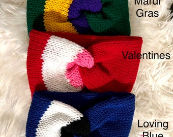 2 Handmade Knit Ear Warmers | Free Shipping | Winter Accessory | Gift | Knitted Ear Warmers