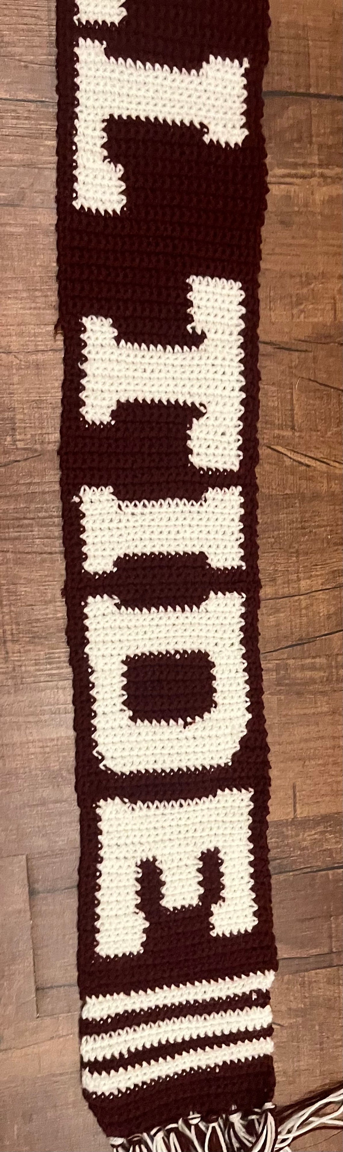 PATTERN / Crochet Scarf Pattern /university of Alabama / Gift for Him ...