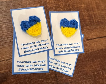 Ukraine Pocket Heart Card | Hug | Heart | Heart | Stand With Ukraine | Support Ukraine | Gift | Random Act of Kindness | Physical Item