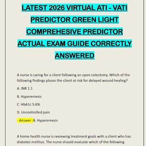 Guía completa del examen ATI virtual 2026 - VATI Predictor Green Light