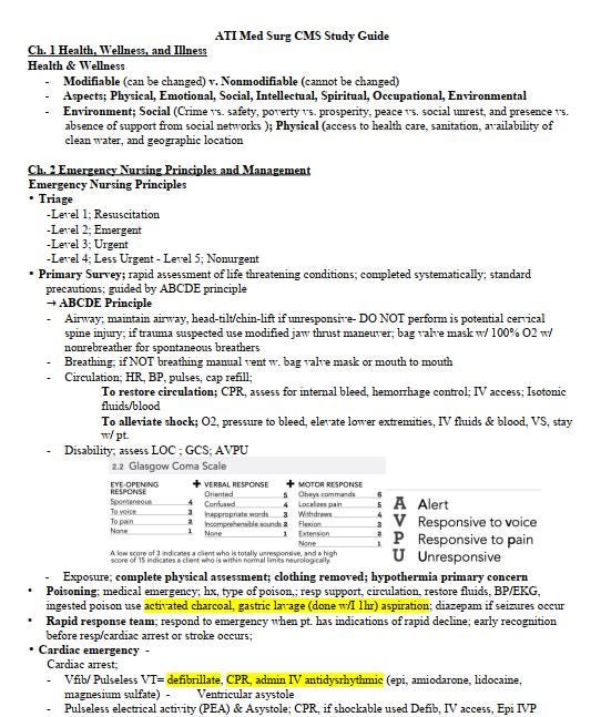 ATI Med Surg CMS Actual 2026 Study Guide | Instant PDF Download - Etsy