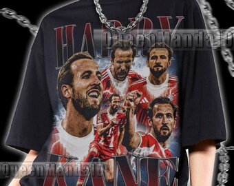 Harry Kane 90s Retro Soccer Fan T-Shirt, Unisex Bootleg Style Tee KUS97