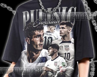 Christian Pulisic 90s Retro Soccer Fan T-Shirt, Unisex Bootleg Vintage Style Tee KUS60