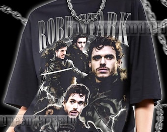 Robb Stark Shirt 90er Retro Fan T-Shirt, Unisex Film Bootleg Style T-Shirt KUS25
