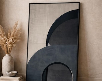 Arte mural geométrico de arco brutalista, impresión abstracta moderna (descarga digital)