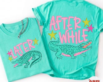 Later Alligator PNG-After While Crocodile PNG, Trending Gator PNG, Summer Png, Retro School's Out Digital Download, Trendy Popular Png