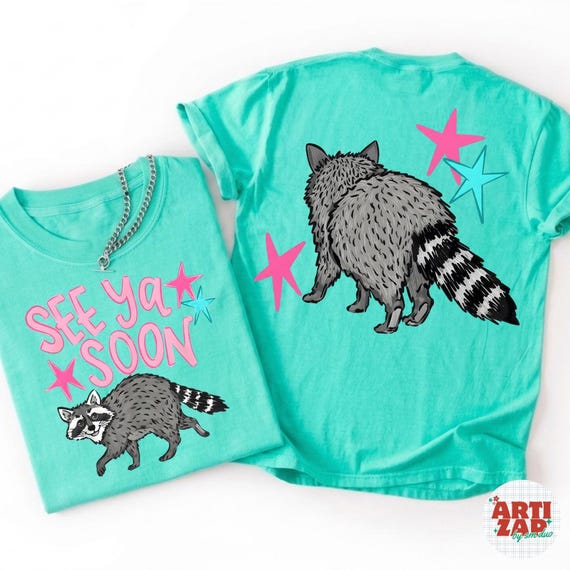 See Ya Soon Raccoon PNG, Southern Lake Day Graphic (Digital Download)