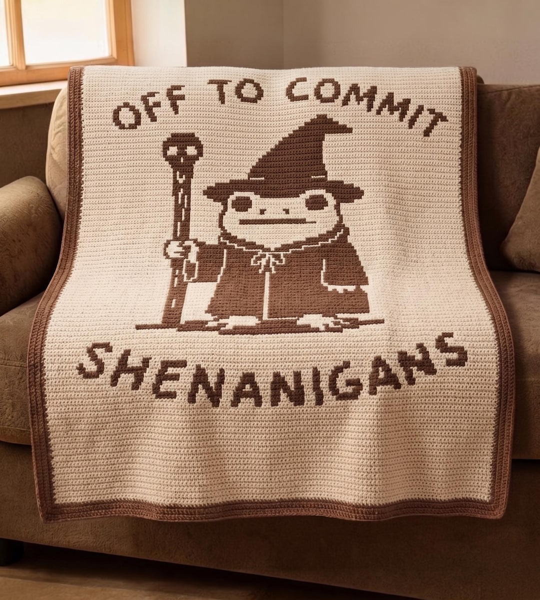 Comitt Patterns Off to Commit Shenanigans Mosaic Crochet Pattern, Wizard Frog Blanket ...