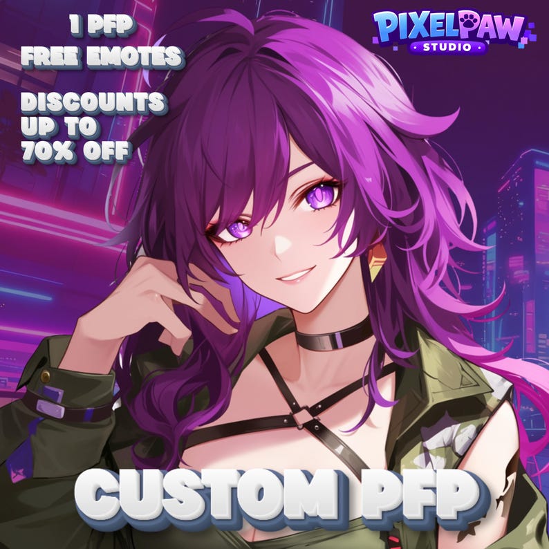 Custom Anime Portrait Commission | Cute Anime Profile Picture | PFP for ...