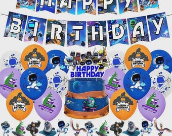 Birthday Party Decorations, Banner, Balloons, Cake Topper
