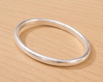 925 Sterling Silver Indian Kada Bangle, Solid Unisex Bracelet, Minimalist Kara, Everyday Wear
