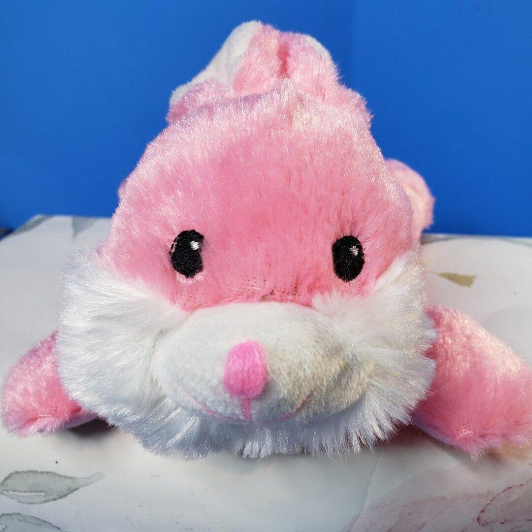 Soft Pink Laying Rabbit Plush 9" Cute Stuffed Bunny Easter Basket ...