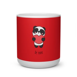 Panda Be Mine Heart Shape Mug