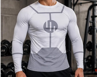 Invincible Gym Shirt Long Sleeve, Muscle Fit Workout Top, Athletic Rash Guard, Fitness Training Shirt, Gym Wear Gift