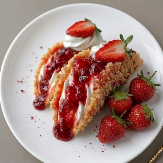 Strawberry Crunch Cheesecake Tacos Recipe PDF | Easy No-Bake Dessert | Instant Digital Download | Homemade Sweet Treat