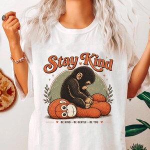 Punch Monkey Stay Kind Shirt Boxy Sweatshirt, I Stand With Punch, Save Punch, Protect Punch, Viral Punch Monkey, Cute Baby Monkey Punch Top