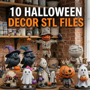 10 kusliga Halloween-dekorationer i STL-format för 3D-utskrift - gör-det-själv-höstdekorationer.