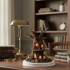 Casa del árbol de cuento de hadas (modelo STL 3D) – Árbol de fantasía mágico