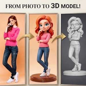 Custom 3D Model from Photo – STL, FBX, OBJ Files (Digital Download)