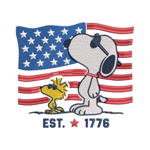 Snoopy American Flag - Etsy