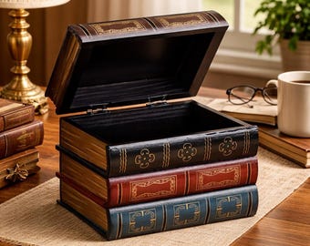 Hidden Book Storage Box | Vintage Retro Style