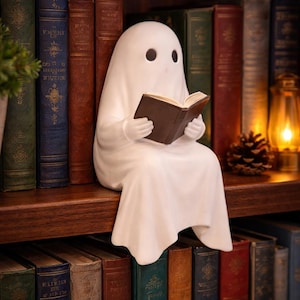 Ghost Reading Figurine