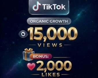 15.000 visualizzazioni TikTok + bonus 2.000 Mi piace TikTok / Consegna rapida / Servizio di coinvolgimento reale / Crescita sicura sui social media