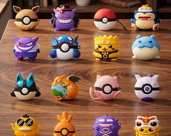 Cartoon Monster AirPods Case, Silicone Airpod Pro 3 Cases, Poke Cases For Airpod 1 2 3 4 Pro 2, Cartoon Fans Gifts