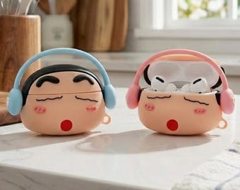 Shin Chan Airpod Case, Silicone Earphone Case, Airpod pro 3 Case, For Airpod 1 2 3 4 Pro 2, Cartoon Gifts