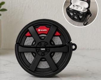 Autoband Airpod-hoesje, siliconen oortelefoonhoesje, Airpod 4-hoesje, Airpod 1 2 3 Pro 2, cadeaus autoliefhebber