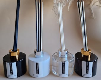 Dyfuzor zapachowy do domu 100 ml z 12 patyczkami (6 czarnych, 6 beżowych)