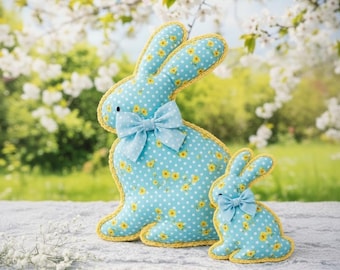 Bunny Pillow Sewing Pattern, Easy Beginner Project, Cozy Cottage Decor (PDF)