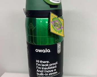 Limited Edition Elphaba Geometric Water Bottle, 32oz Insulated Stainless Steel