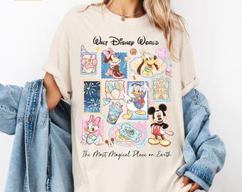 Vintage Minnie Disneyworld Shirt, Walt Disneyworld Grafik T-Shirt, Retro Minnie und Freunde Tshirt, Komfort Farben Disney 2026 Reise T-Shirt