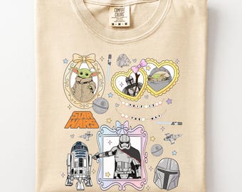 Komfort Farben Dies ist der Weg Shirt, The Mandalorian und Grogu TShirt, Baby Yoda Grafik T-Shirt, Star Wars T-Shirt, Geschenk für Star Wars Fans