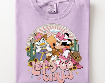 Vintage Minnie Daisy Disney Shirt, Disney Freunde Grafik T-Shirt, Retro Disney Girls Reise 2026 Tshirt, Komfort Farben Disney Urlaub T-Shirt