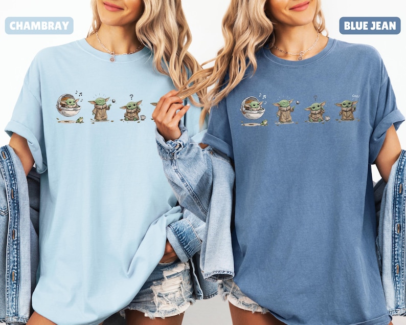 Comfort Colors Grogu-skjorta, Baby Yoda-t-shirt, Star Wars-grafikt-t-shirt, Mandalorian & Grogu-film-t-shirt, present till Star Wars-älskare bild 7
