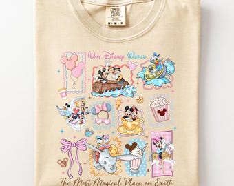 Vintage Minnie Disneyworld Komfort Farben Shirt, Retro Minnie und Freunde Shirts, Walt Disneyworld T-Shirt, Disney 2026 Reise Disney Urlaub T-Shirt