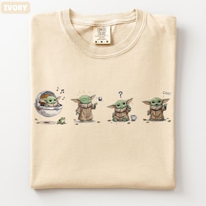 Comfort Colors Grogu-skjorta, Baby Yoda-t-shirt, Star Wars-grafikt-t-shirt, Mandalorian & Grogu-film-t-shirt, present till Star Wars-älskare bild 2