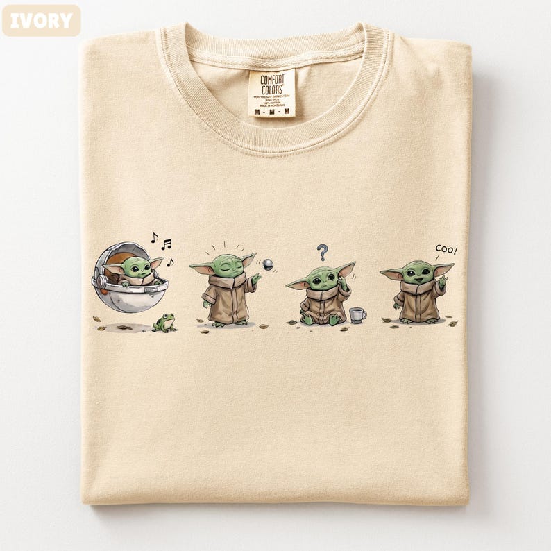 Comfort Colors Grogu-skjorta, Baby Yoda-t-shirt, Star Wars-grafikt-t-shirt, Mandalorian & Grogu-film-t-shirt, present till Star Wars-älskare bild 2