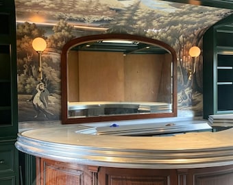 Hand Painted Scenic Wallpaper Mural, French Classical Garden Wallpaper, Luxury Landscape Wallcovering, Custom Wall Decor