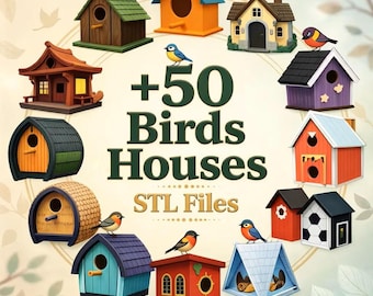 50+ 3D Printable Birdhouse STL Files | Ultimate Garden Decor Bundle