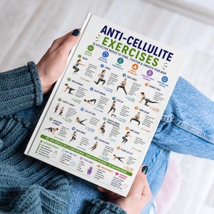 Anti Cellulite Exercises Printable, Leg & Glute Workout Chart, Thigh Toning Routine, Lower Body Fitness Guide, Home Workout PDF image 9