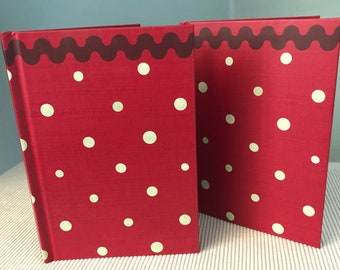 Vintage 90's "TWIN WRITING JOURNALS" Red Polka Dotted Style - Nice Gifts!