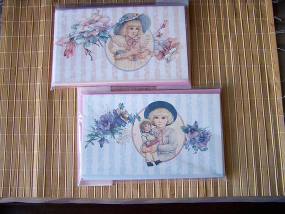 Vintage 90's  "TURN-of -the-CENTURY CARDS" Note Cards Romantic Victoriana Look by Jan Hagara