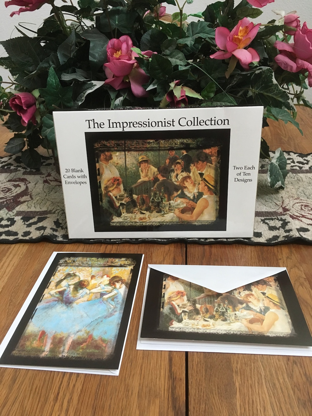 Vintage 90's the IMPRESSIONIST COLLECTION STATIONERY With Fold Over