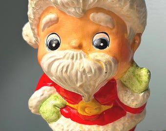 Vintage Santa Claus "PIGGY BANK" Whimsical Face