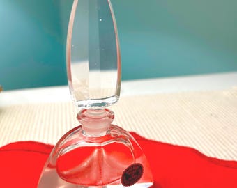 Vintage Art Deco Cut Glass Perfume Bottle: Handmade in Japan