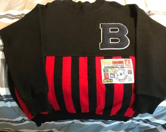 Vintage 60's "LETTERMEN PULLOVER SWEATER "B" with Amsterdam Patch Events