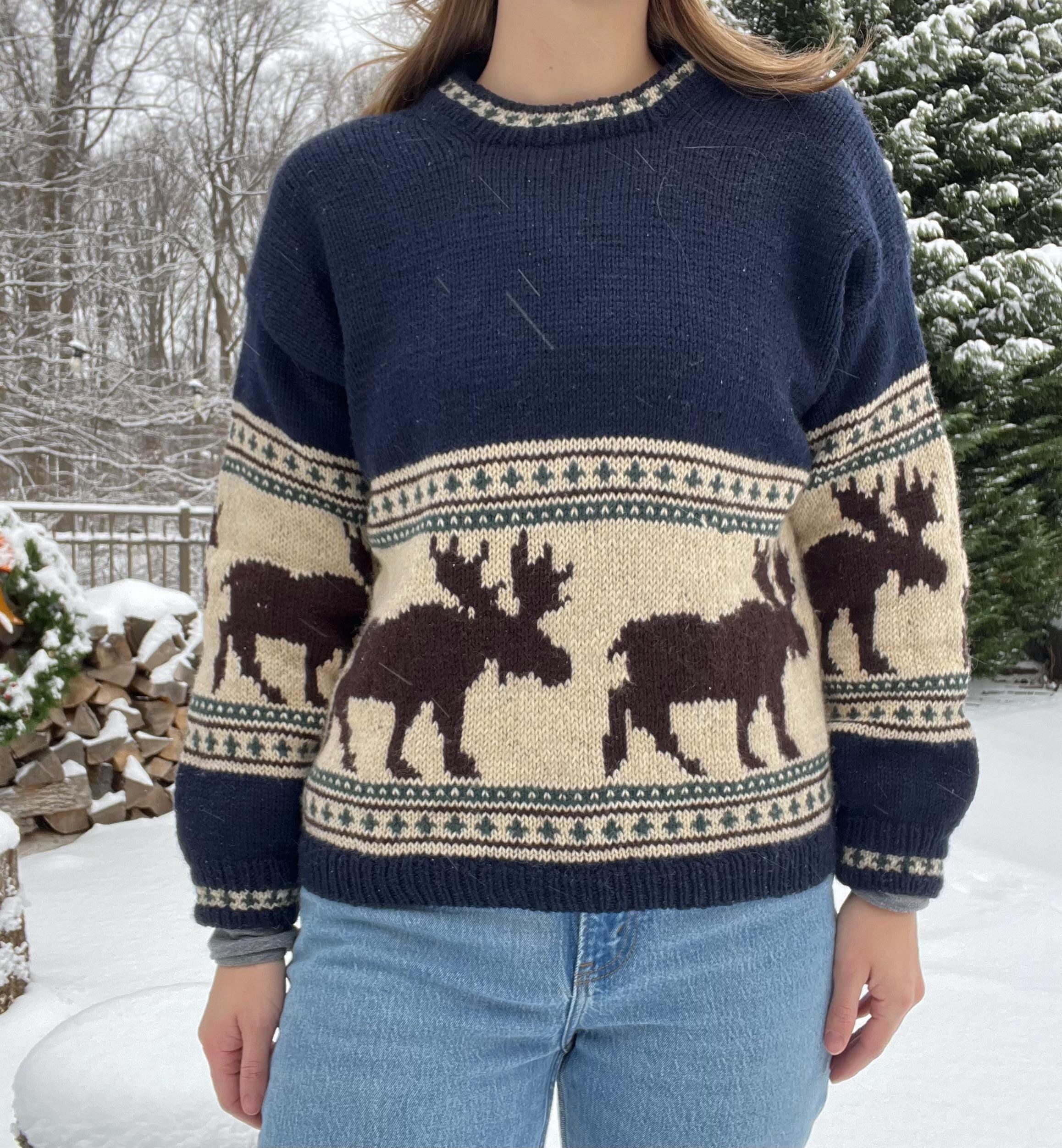 Moose Sweater - Etsy
